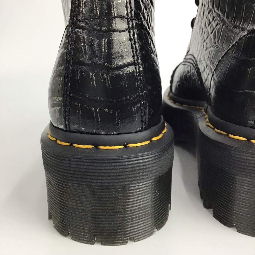 Dr. Martens Sinclair Croc Embossed Platform Boots - Picture 7 of 10
